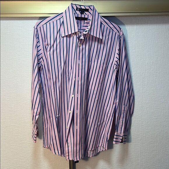 EUC Men's Striped Shirt - Pink and Blue - Picture 1 of 11